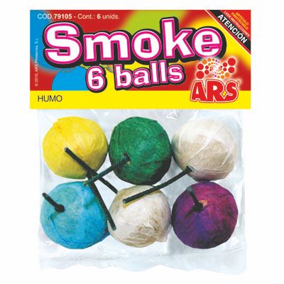 072 * 6 BOLAS DE HUMO COLORES CAT 1
