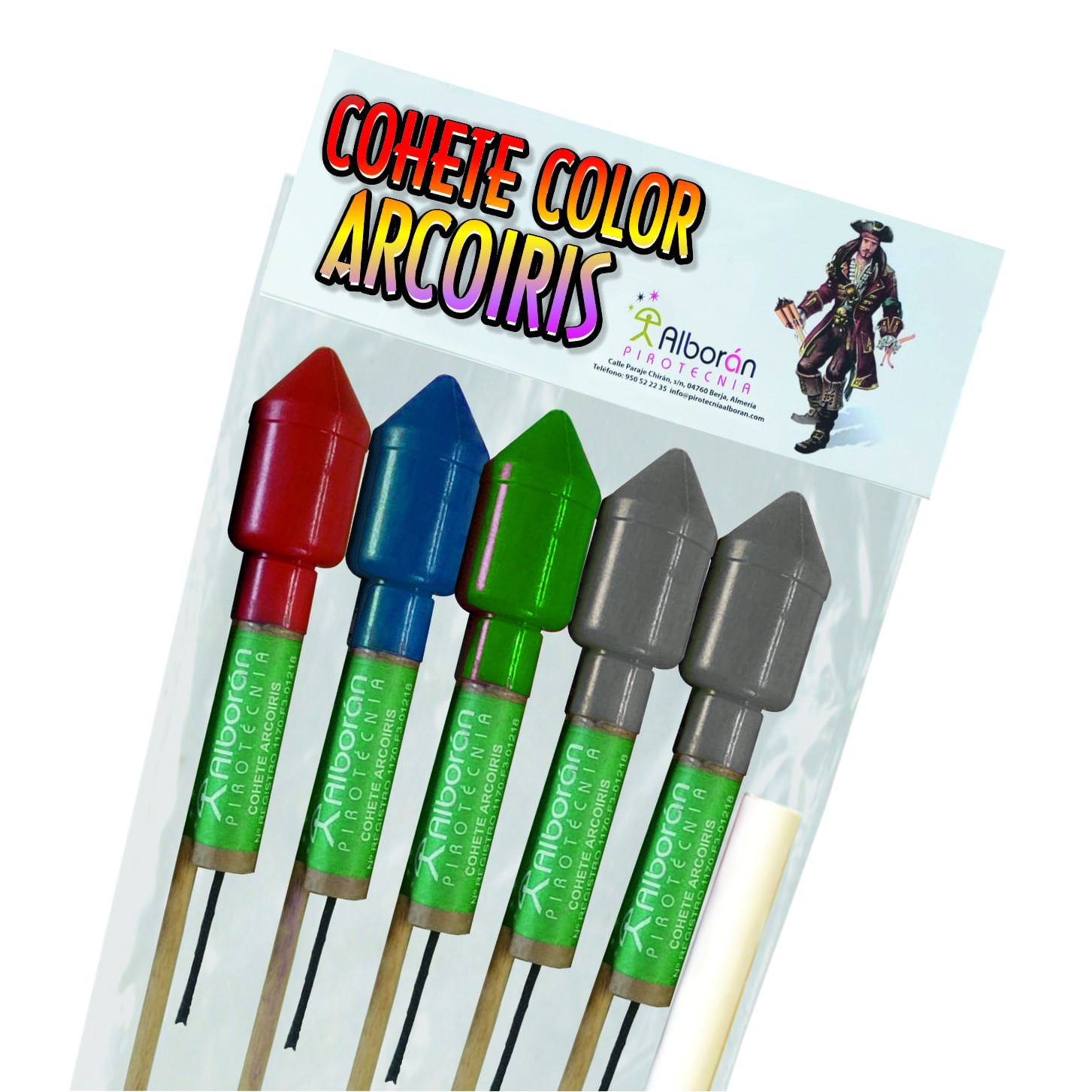 110 * 5 COHETE ARCOIRIS COLOR NACIONAL CAT3